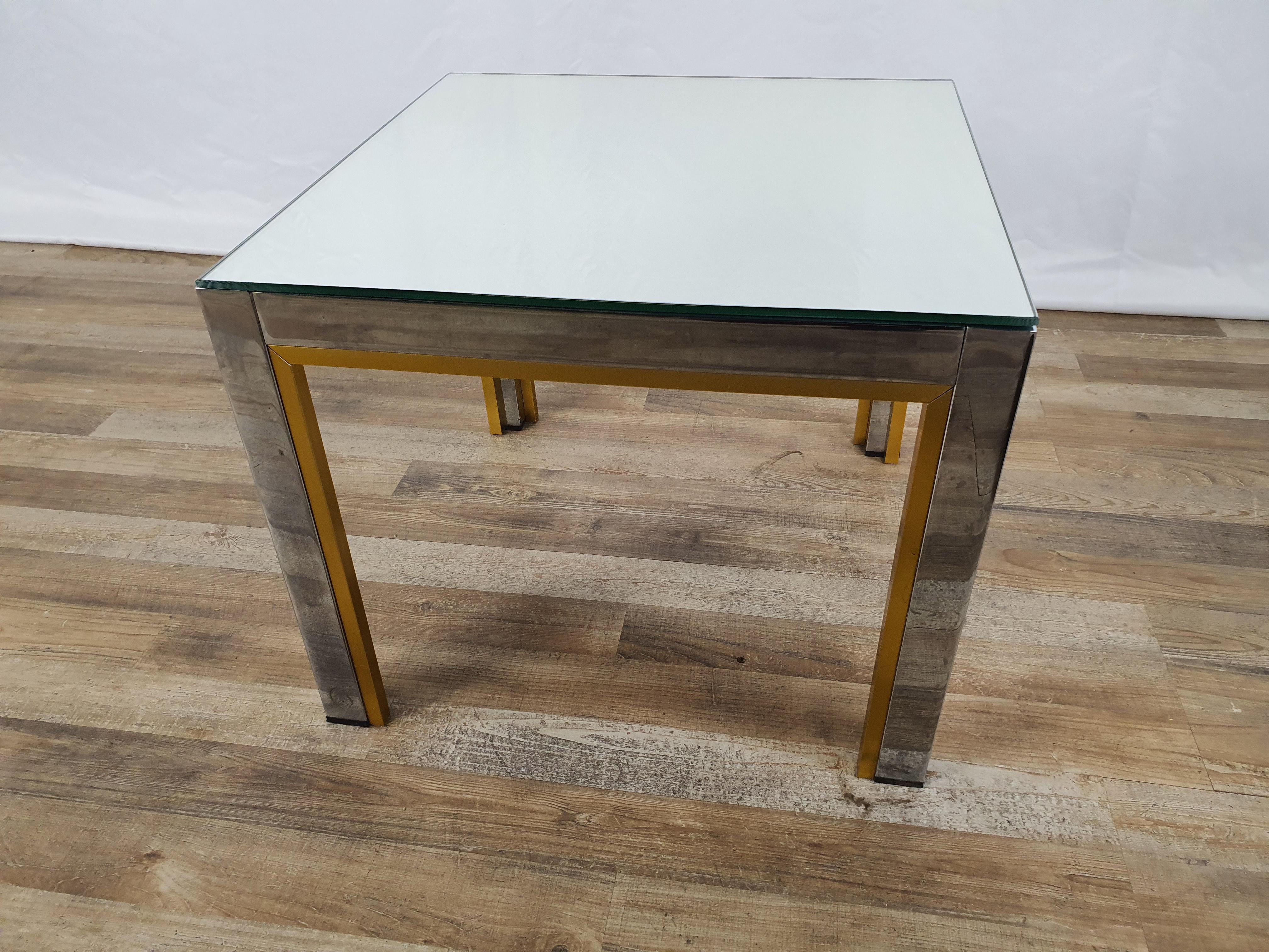 Coffee Table by Renato Zevi with Mirror Glass For Sale 6