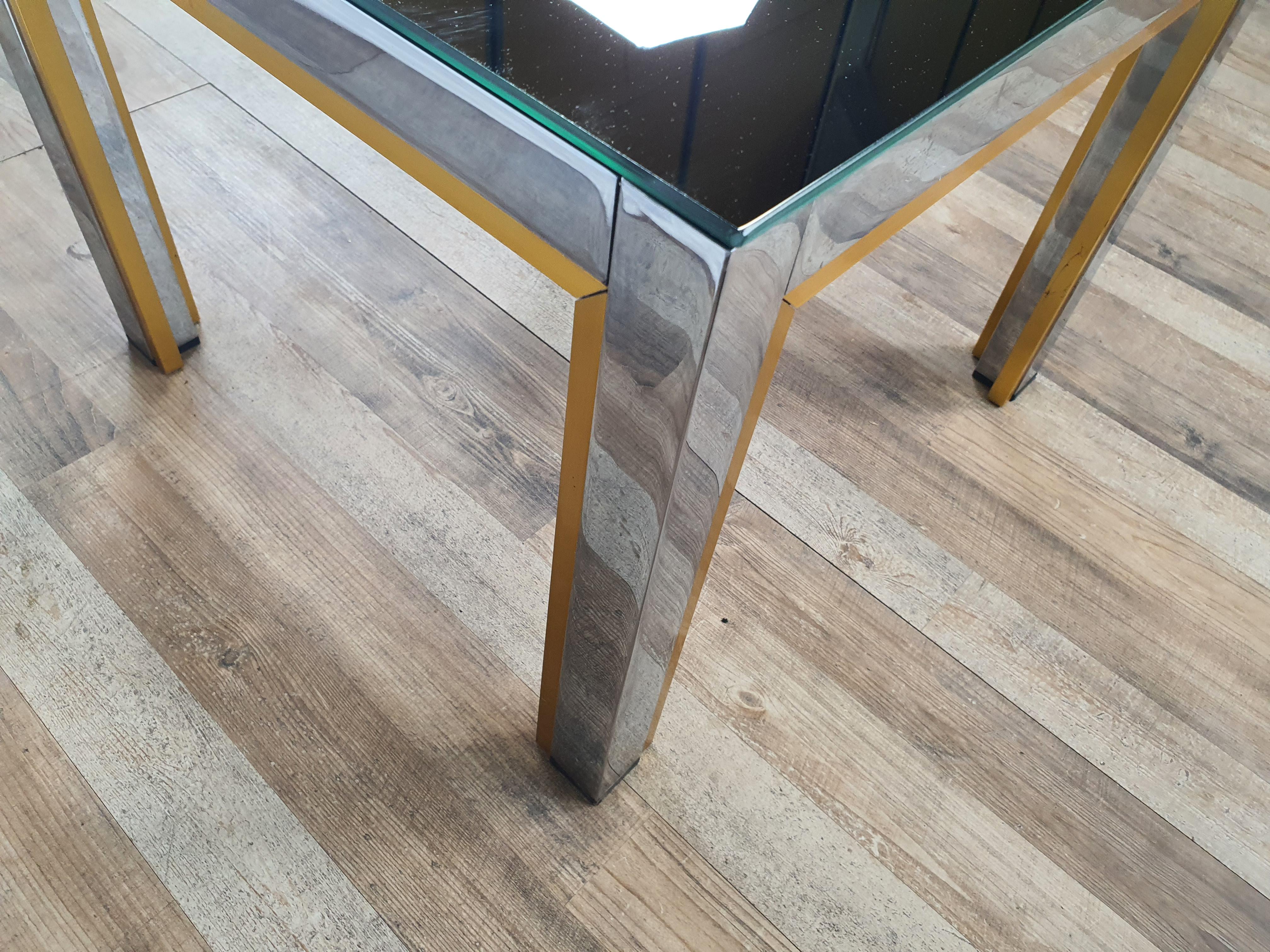 Italian Coffee Table by Renato Zevi with Mirror Glass For Sale