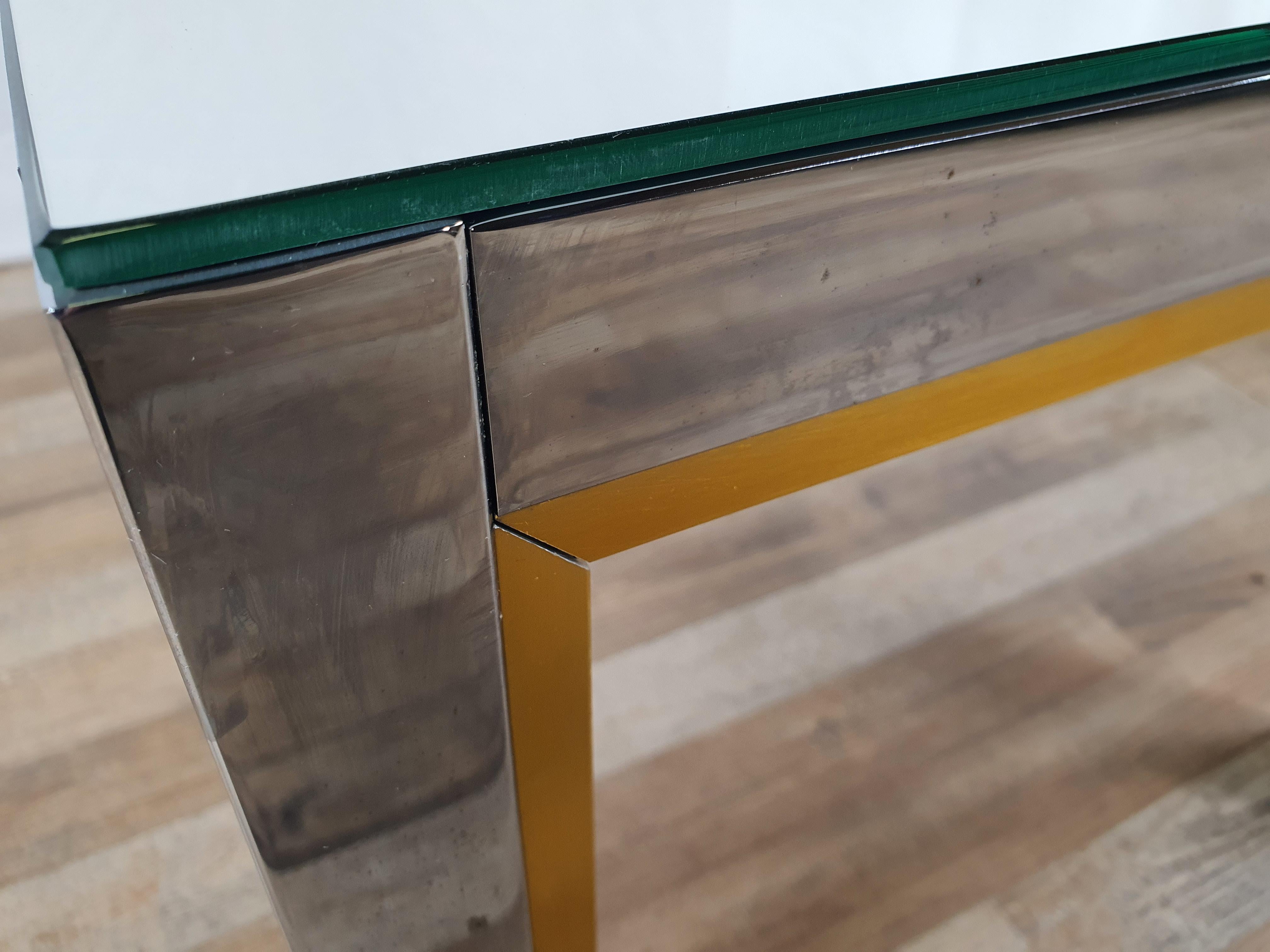 Coffee Table by Renato Zevi with Mirror Glass For Sale 2