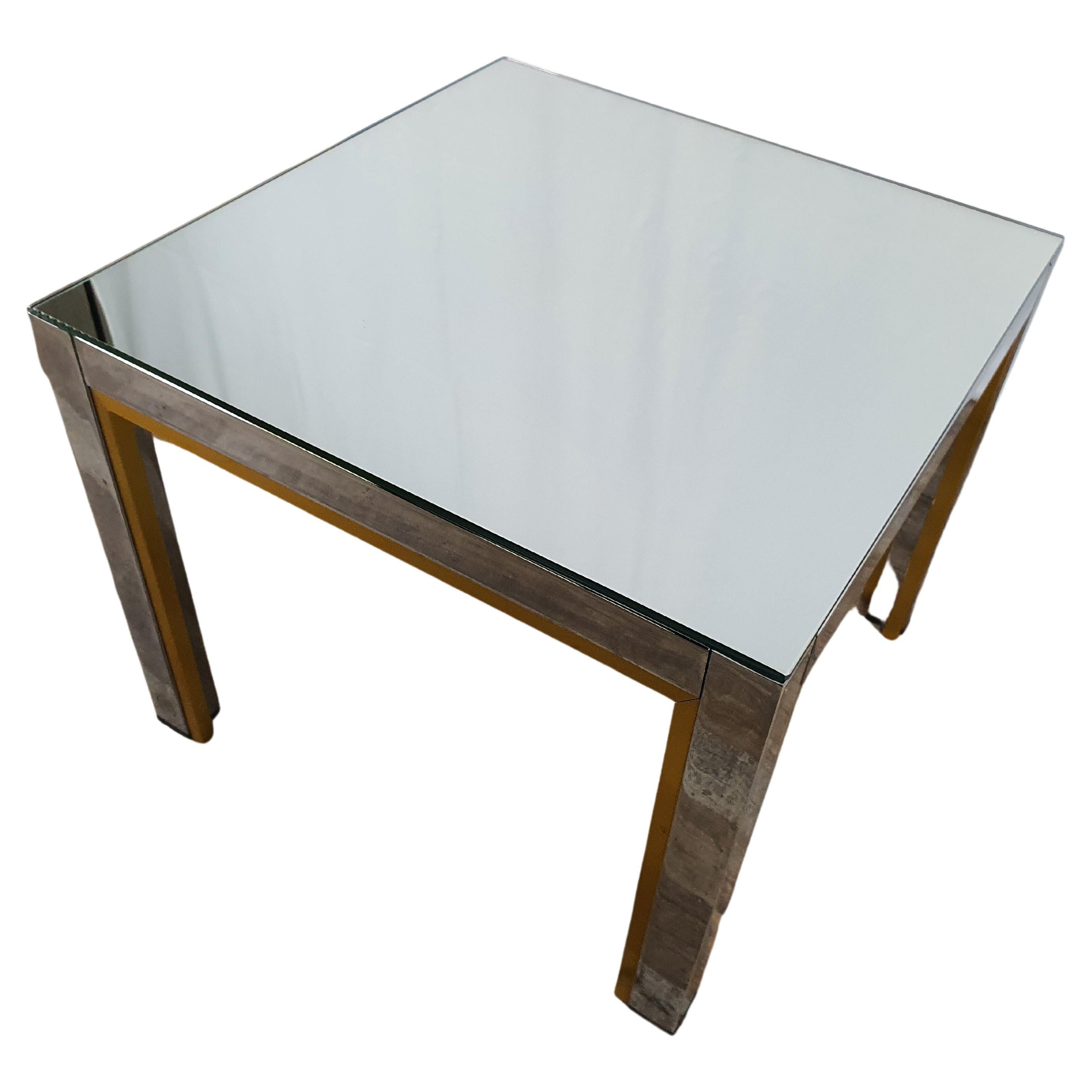 Coffee Table by Renato Zevi with Mirror Glass For Sale