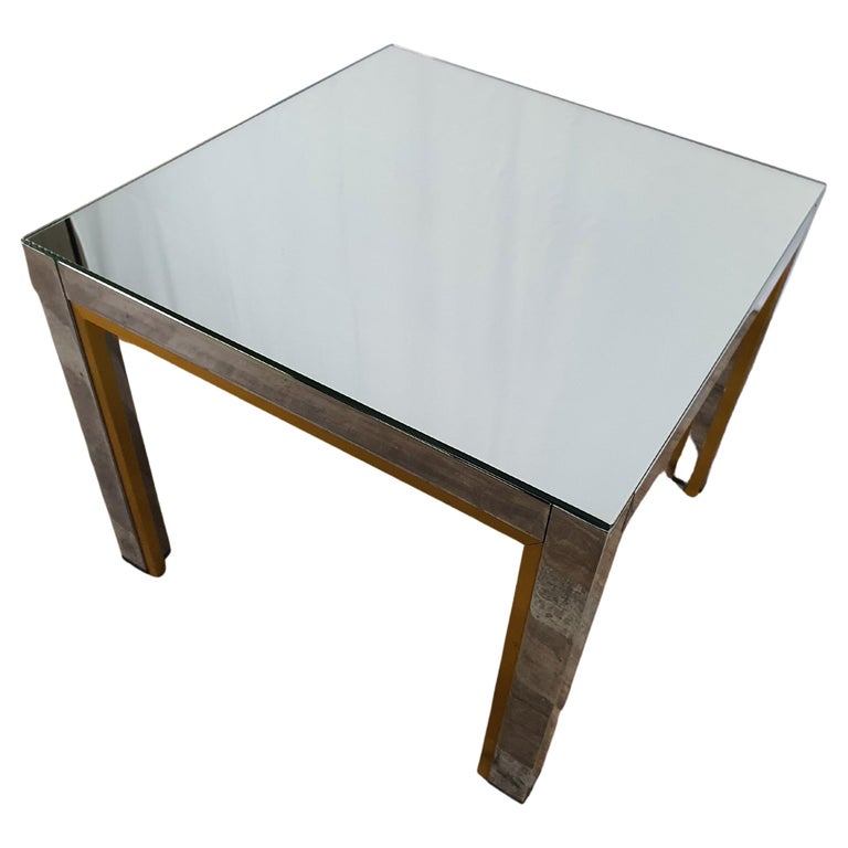 Coffee Table by Renato Zevi with Mirror Glass For Sale at 1stDibs
