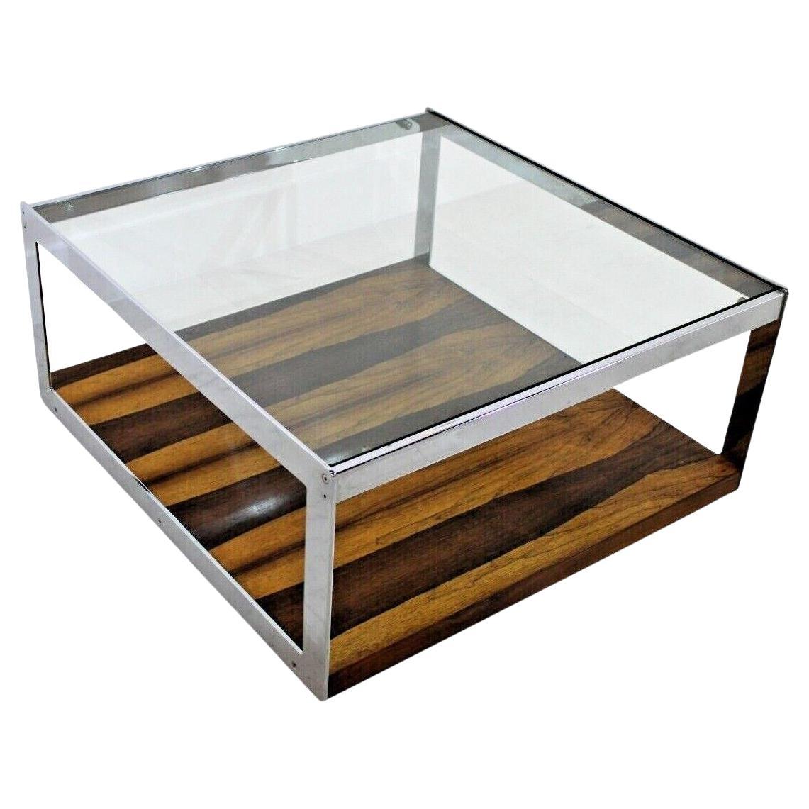 Richard Young Merrow Associates, Coffee Table, Chrome and Rosewood, 1970's