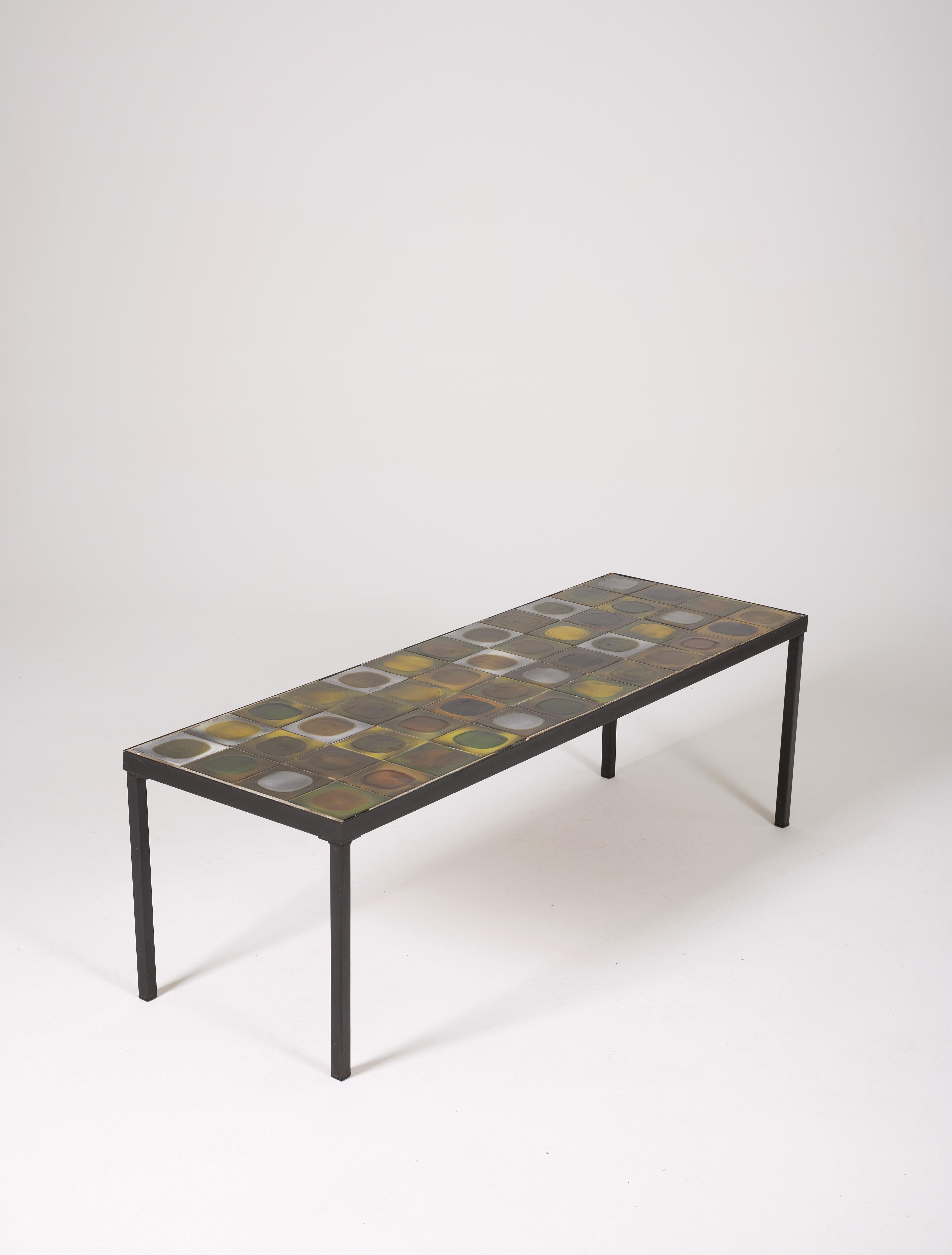 French Coffee Table by Roger Capron, 1960s