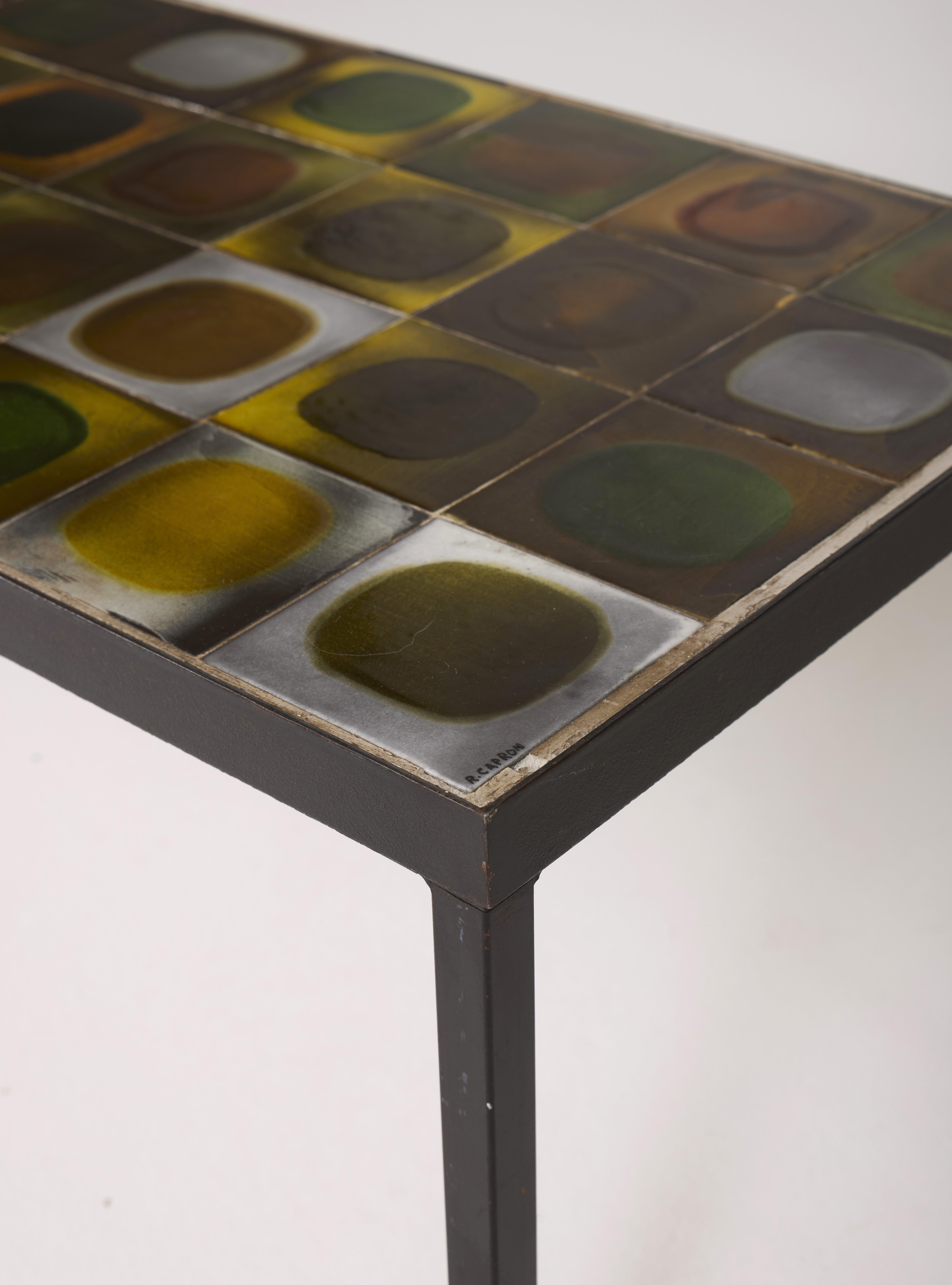 Metal Coffee Table by Roger Capron, 1960s
