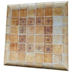 Coffee Table by Roger Capron and Signed Patterned Ceramic Tiles, Late 1950
