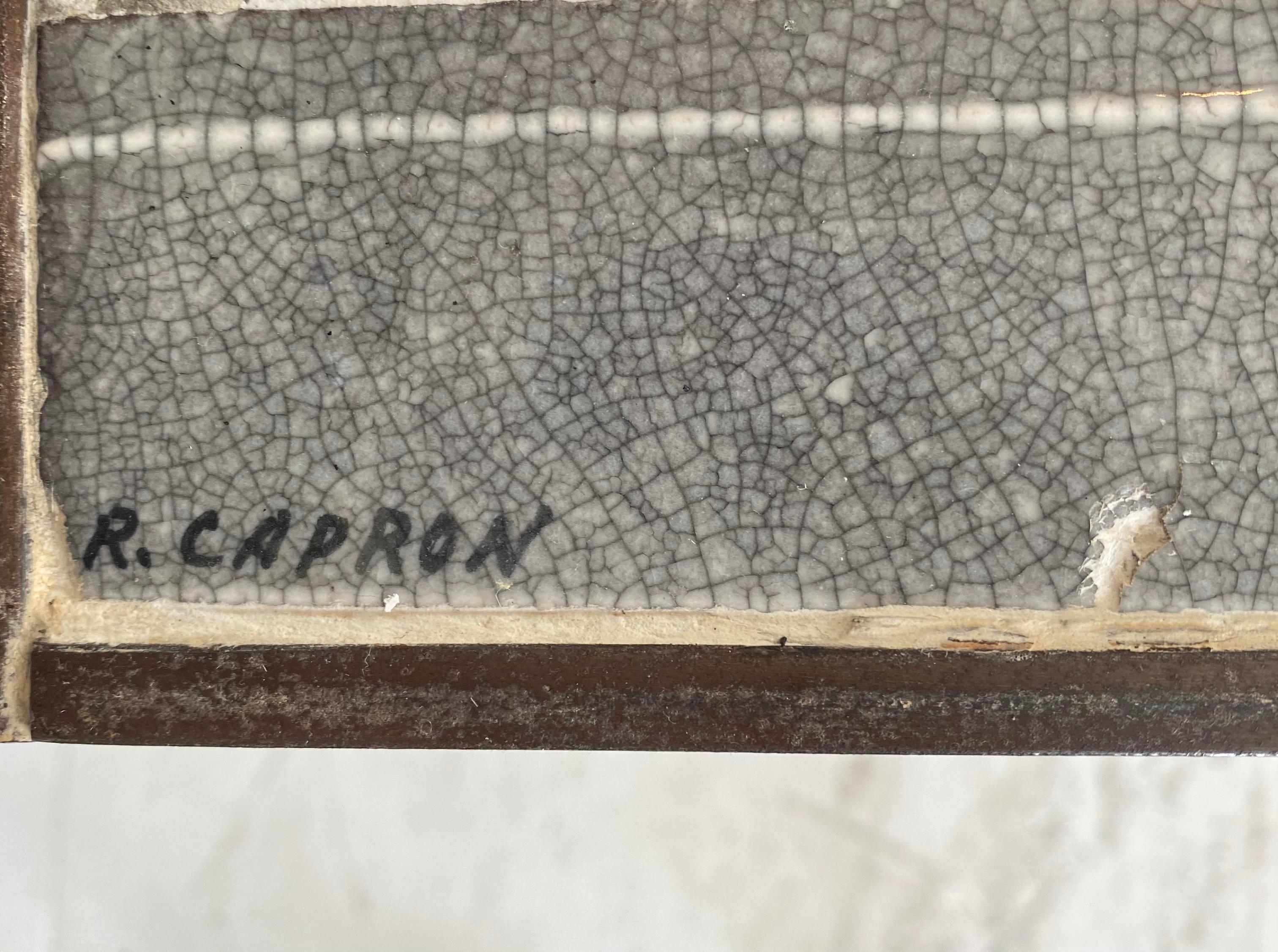 Table basse en céramique à motif soleil au soleil de Roger Capron pour Vallauris, vers 1965 4
