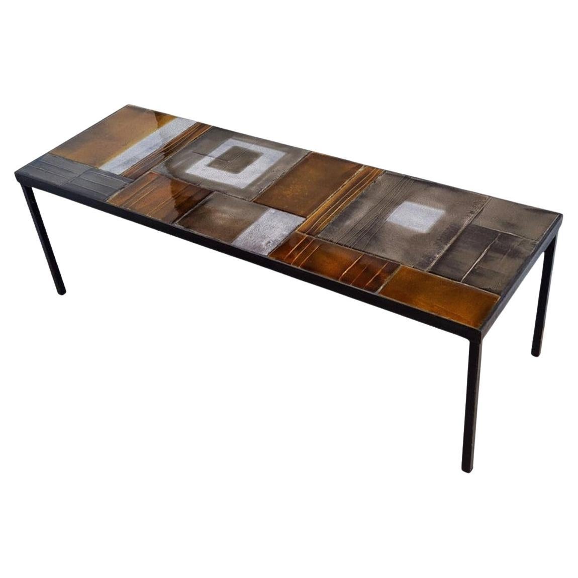 Coffee Table by Roger Capron with Lava Tiles