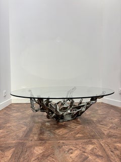 Mesa de centro de Roger Ferraud, Francia, firmada, Circa 1970's