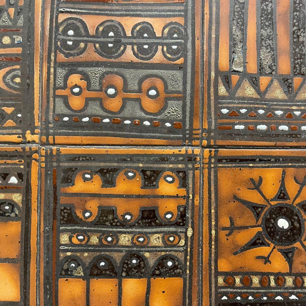  Solid Oak Wood - Glazed Red Earth Tiles