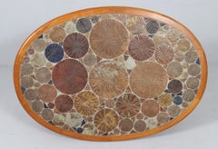 Tue Poulsen Coffe Table Teak & Ceramic for Haslev Mobelsnedkeri Denmark 1960