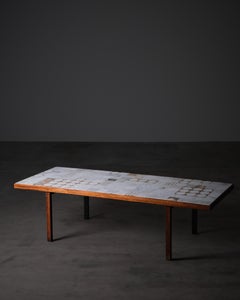 Coffee Table by Unknown Designer in Marble, Terrazzo and steel, Germany, 1970s