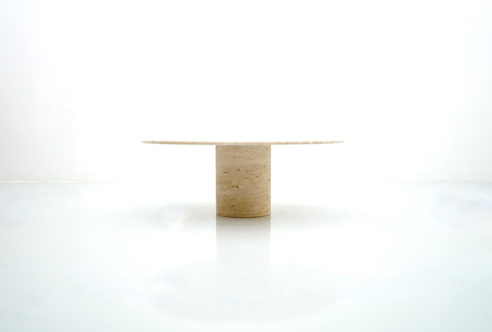 Coffee Table by Up & Up in Italian Travertine Stone 1970s 5