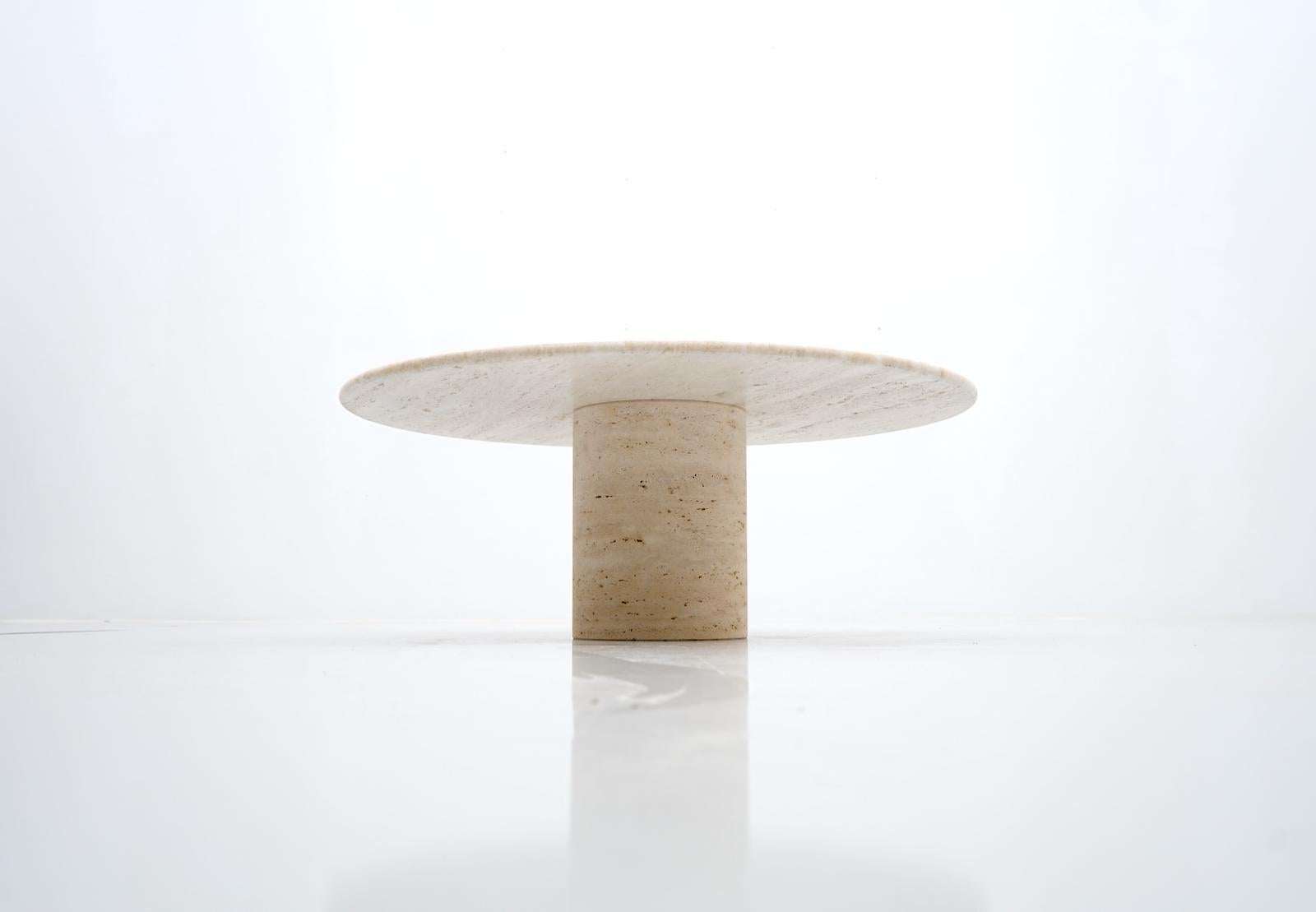 Coffee Table by Up & Up in Italian Travertine Stone 1970s 4