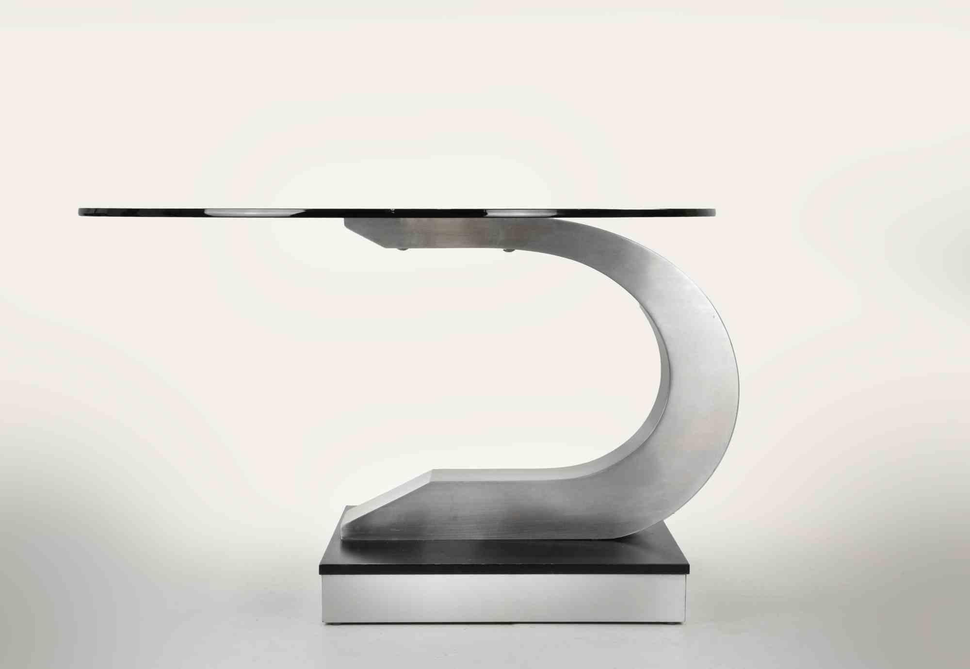 Vintage Couchtisch realisiert von Willy Rizzo für Mario Sabot in den 1970er Jahren.

Schöne 2 cm dicke Glasplatte, in ausgezeichnetem Zustand. Struktur aus lackiertem Holz und Stahl.

Abmessungen der Basis: 65x60 xm.