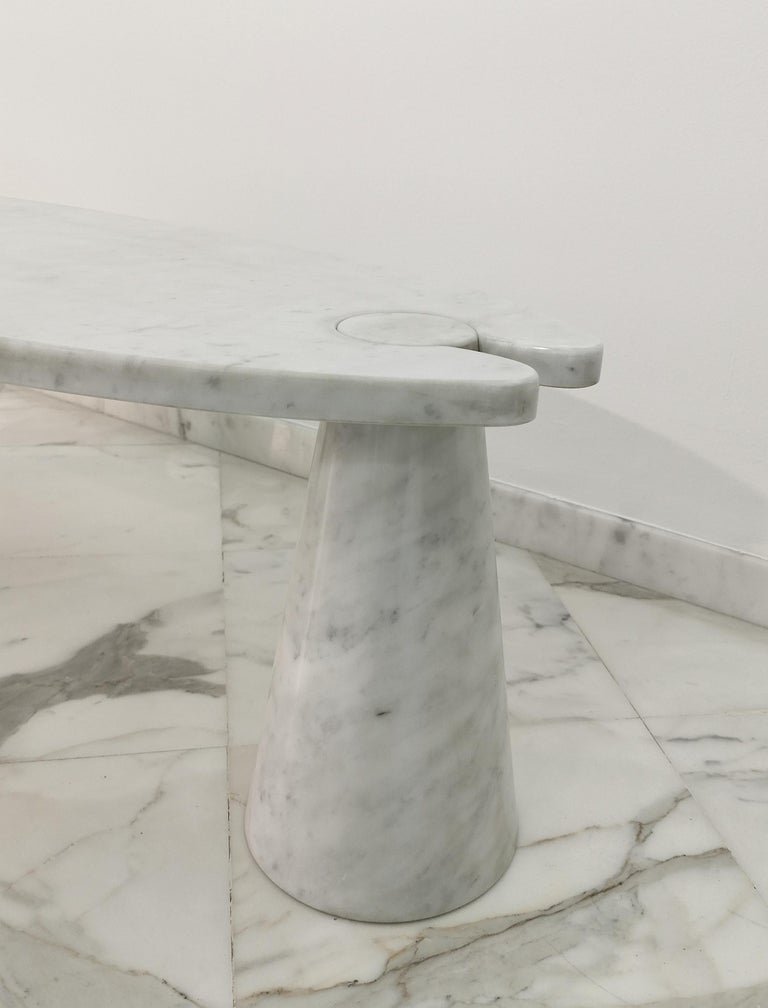 Coffee Table Carrara Marble Angelo Mangiarotti Midcentury Italy, 1970s For Sale 1