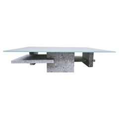Coffee Table, Ceppo di gre and Glass, Designed by Iceberg Architecture Studio