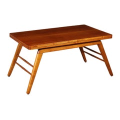 Coffee Table Cherry Veneer Solid Wood, Italy, 1950s
