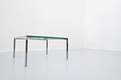 Mid-Century Modern Coffee Table, Chrome and Glass, 1960s