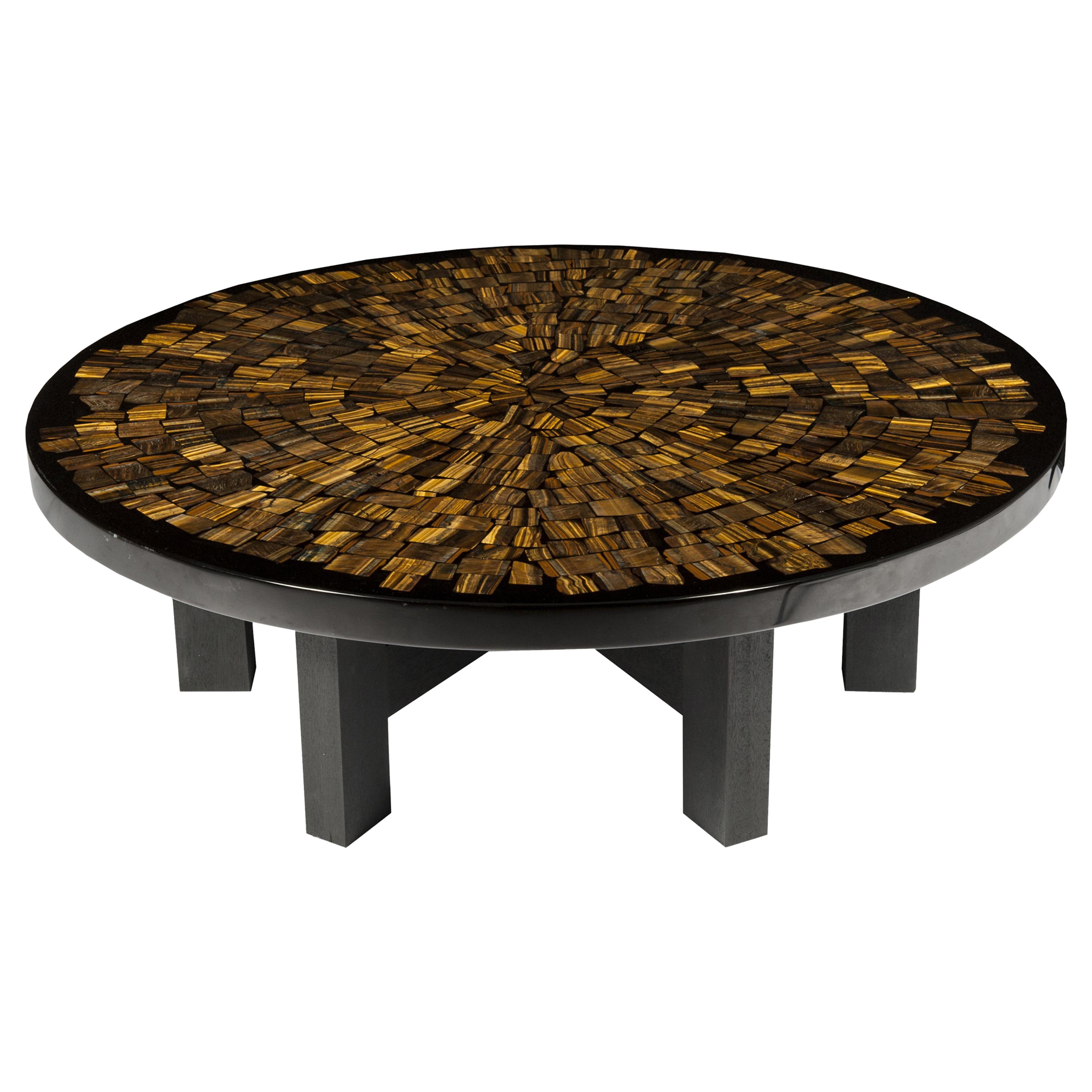 Coffee Table Circular in Tiger Eyes by Etienne Allemeersch