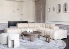 Mesa de centro, Artista danés contemporáneo, Roble Burl negro escultural