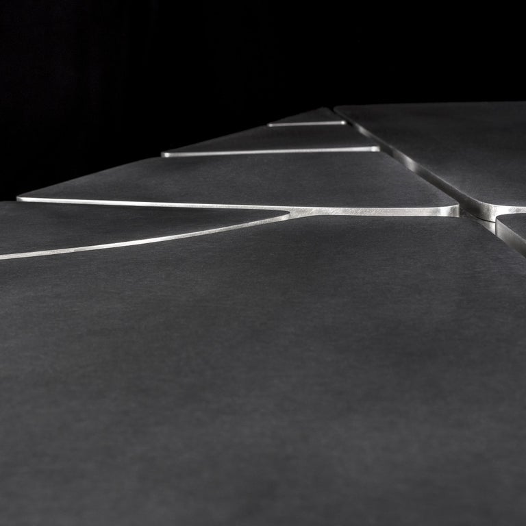 21st Century Table - Crack XLA2 - Wrapped in Pewter - Xavier Lavergne ...
