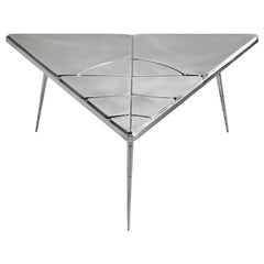 21st Century Table - Crack XLA3 - Wrapped in Pewter - Xavier Lavergne France