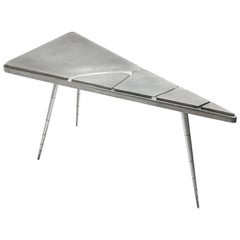 21st Century Table - Crack XLA5 - Wrapped in Pewter - Xavier Lavergne France