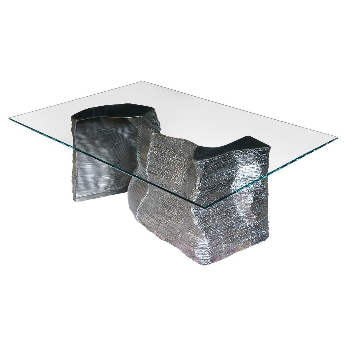 Coffee Table "Cristallo" design by Giò Pozzi for Officina della Scala For Sale