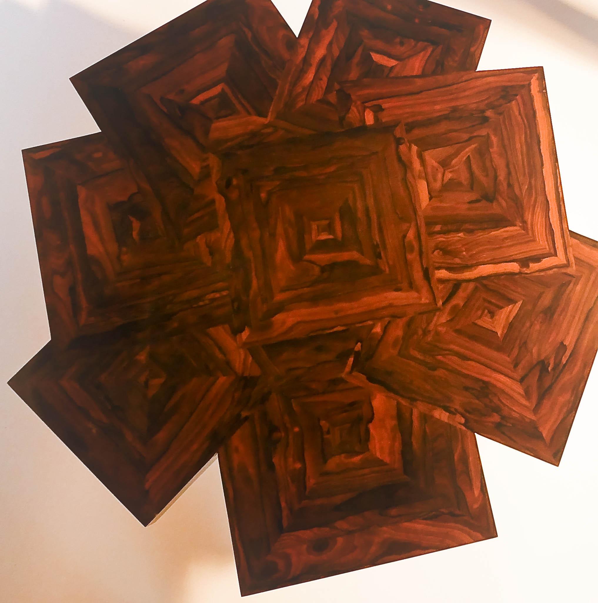 Table basse Cubes en Rond en menuiserie de bois de ziricote d'Aymeric Lefort en vente 10