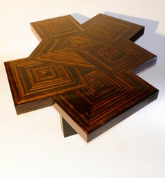 Tavolino "Cubes" in legno di ebano Macassar di Aymeric Lefort