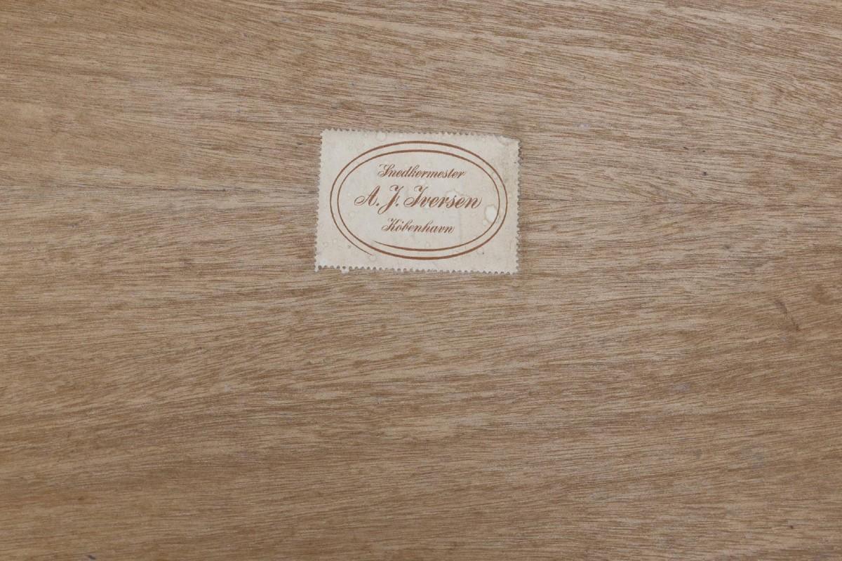 Coffee table, Danish design, signed A.J. Iversen, 1960s. For Sale 1