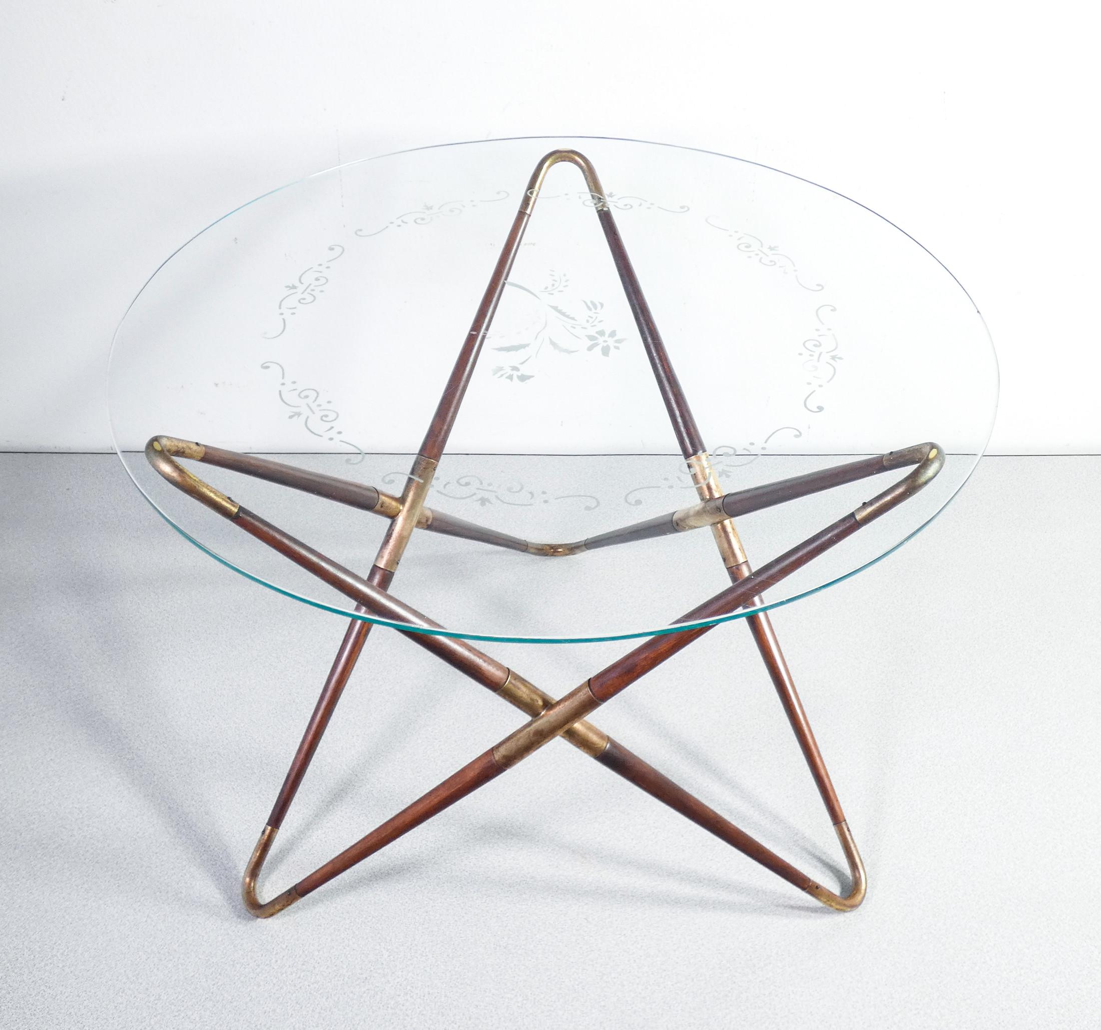 Wood Coffee Table, Design by Cesare Lacca, Italy, 1940s For Sale