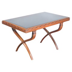 Coffee Table, Design Tomaso Buzzi & Giò Ponti, in Oak Wood Ang Glass, Italy, 40s