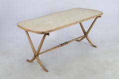 Art Deco Coffee Table by Nordiska Kompaniet, Beech & Parchment, 1940