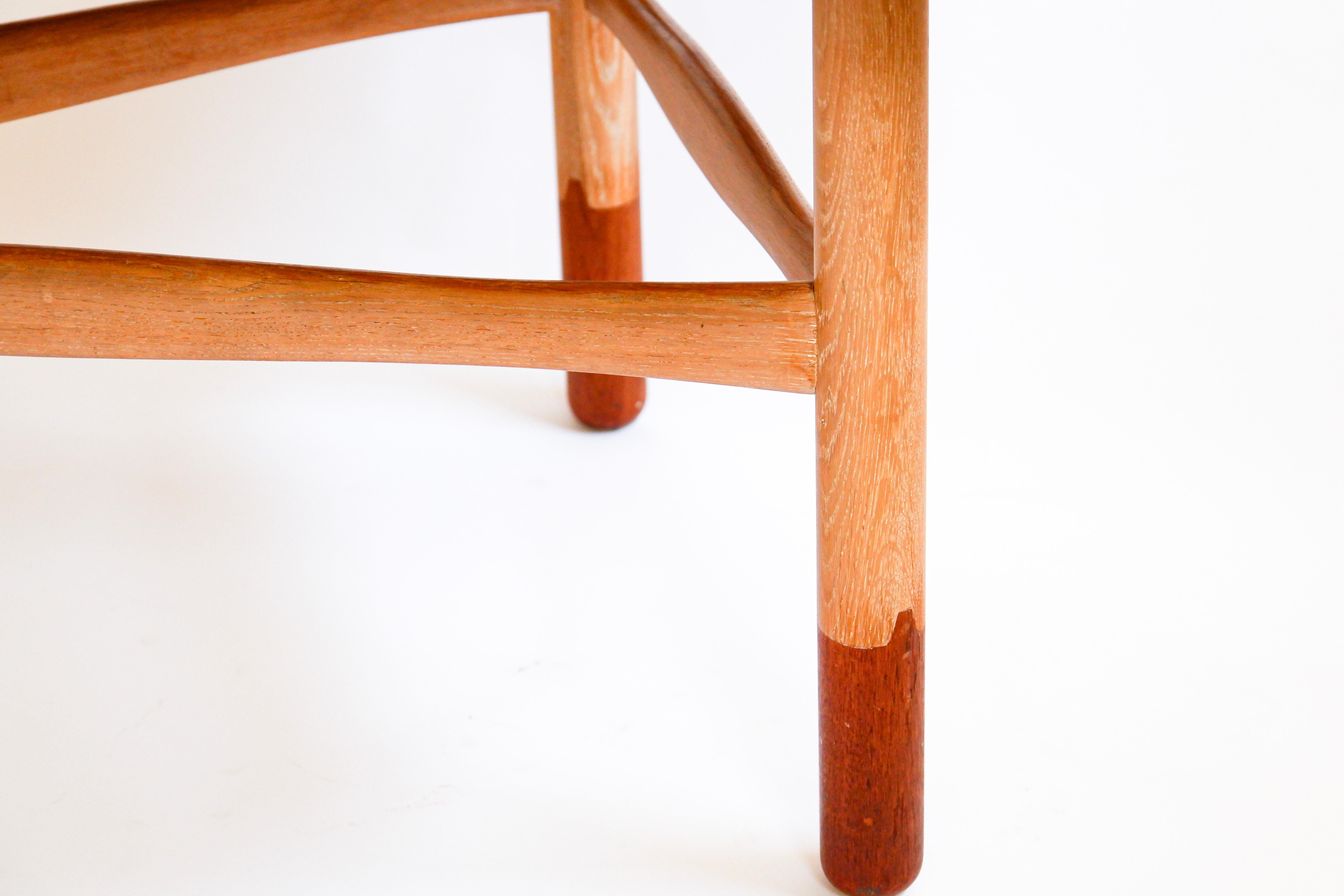 Coffee table designed by Yngve Ekström for Westbergs möbler, teak & oak For Sale 1
