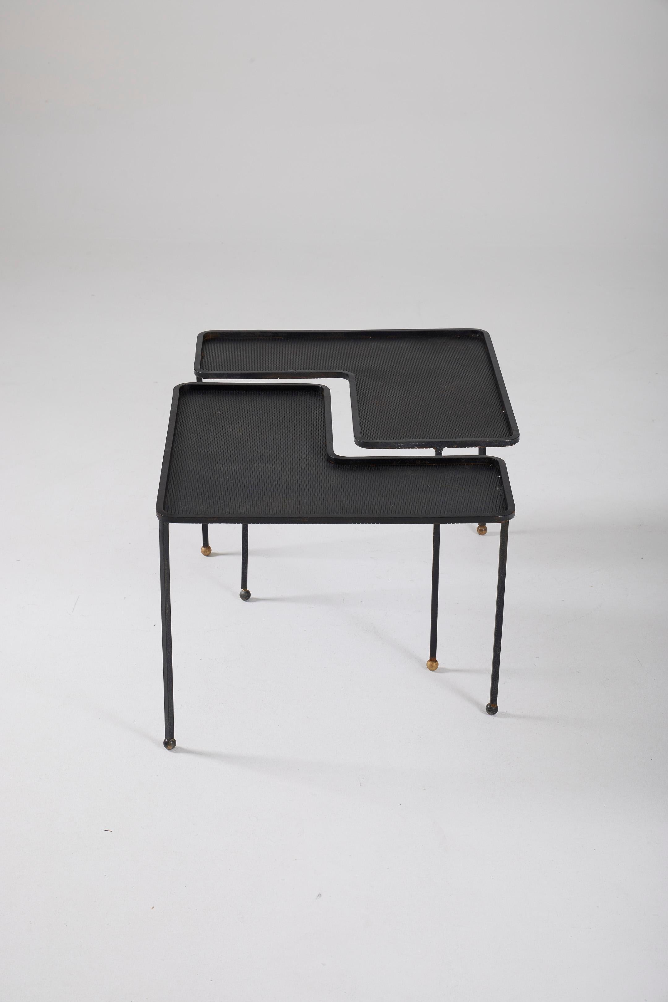 Coffee table Domino by Mathieu Matégot For Sale 1