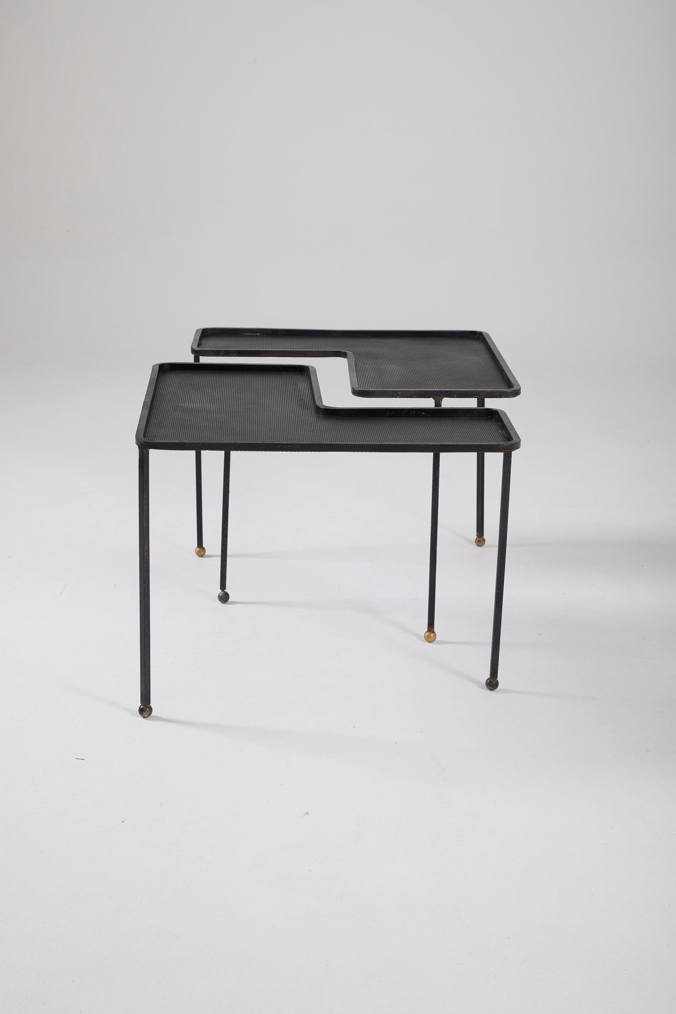 Coffee table Domino by Mathieu Matégot For Sale 3
