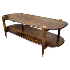 Mesa de centro «Elanza», Chehoma, estilo de mediados de siglo, madera de mango, Bélgica