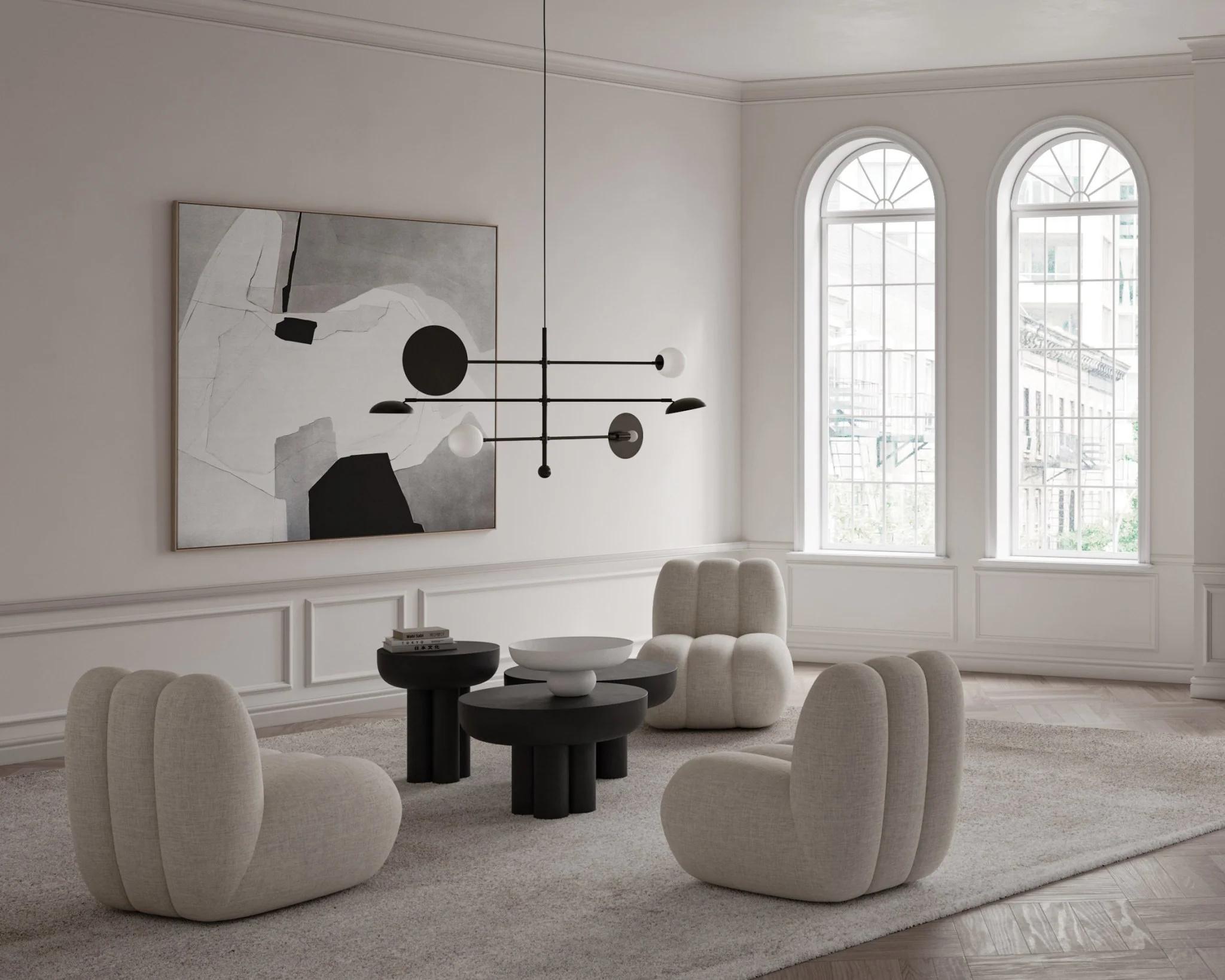 Français Table basse, bout de canapé Modèle Crown, Table basse design en aluminium. en vente