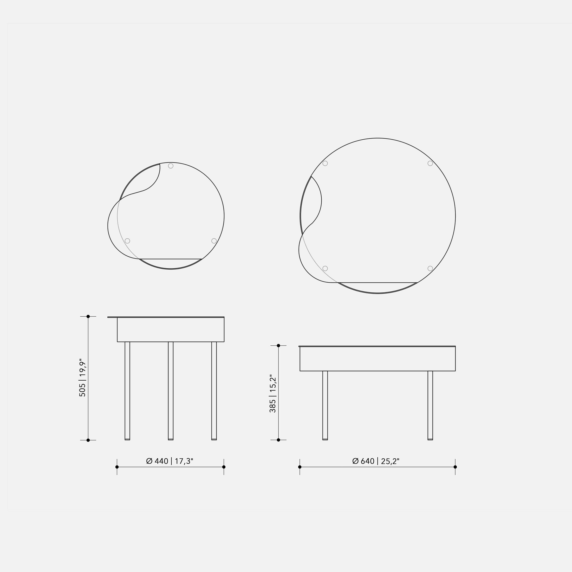 Metal Coffee table Foam L by WOO For Sale