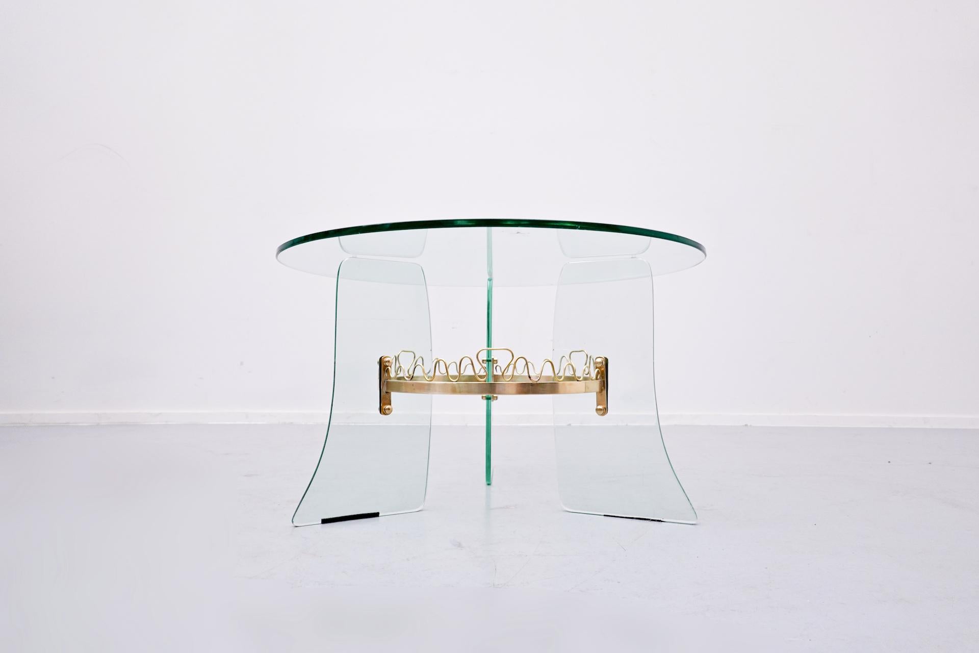 Glass Coffee Table, Fontana Arte Style, 1950s 2