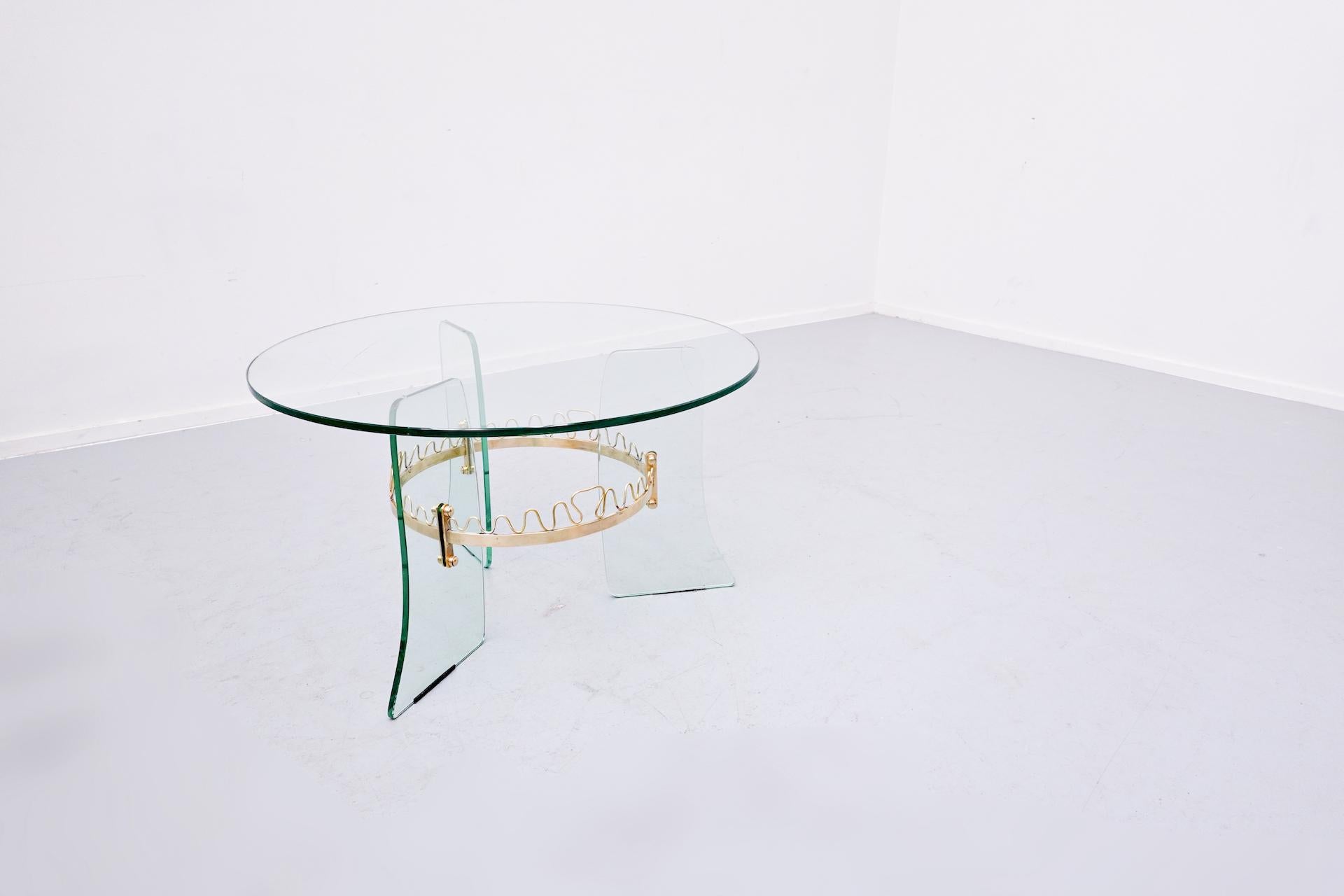 Glass Coffee Table, Fontana Arte Style, 1950s 3