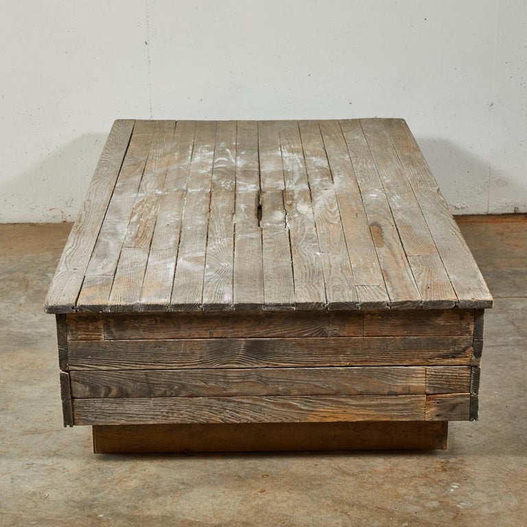 Rustic Wooden Coffee Table For Sale at 1stdibs