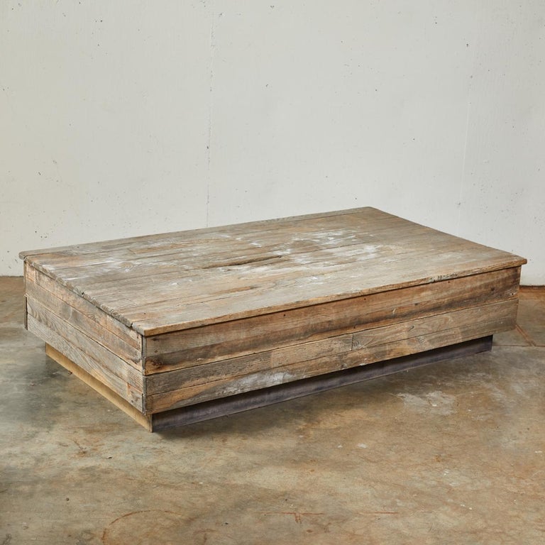 Rustic Wooden Coffee Table For Sale at 1stdibs