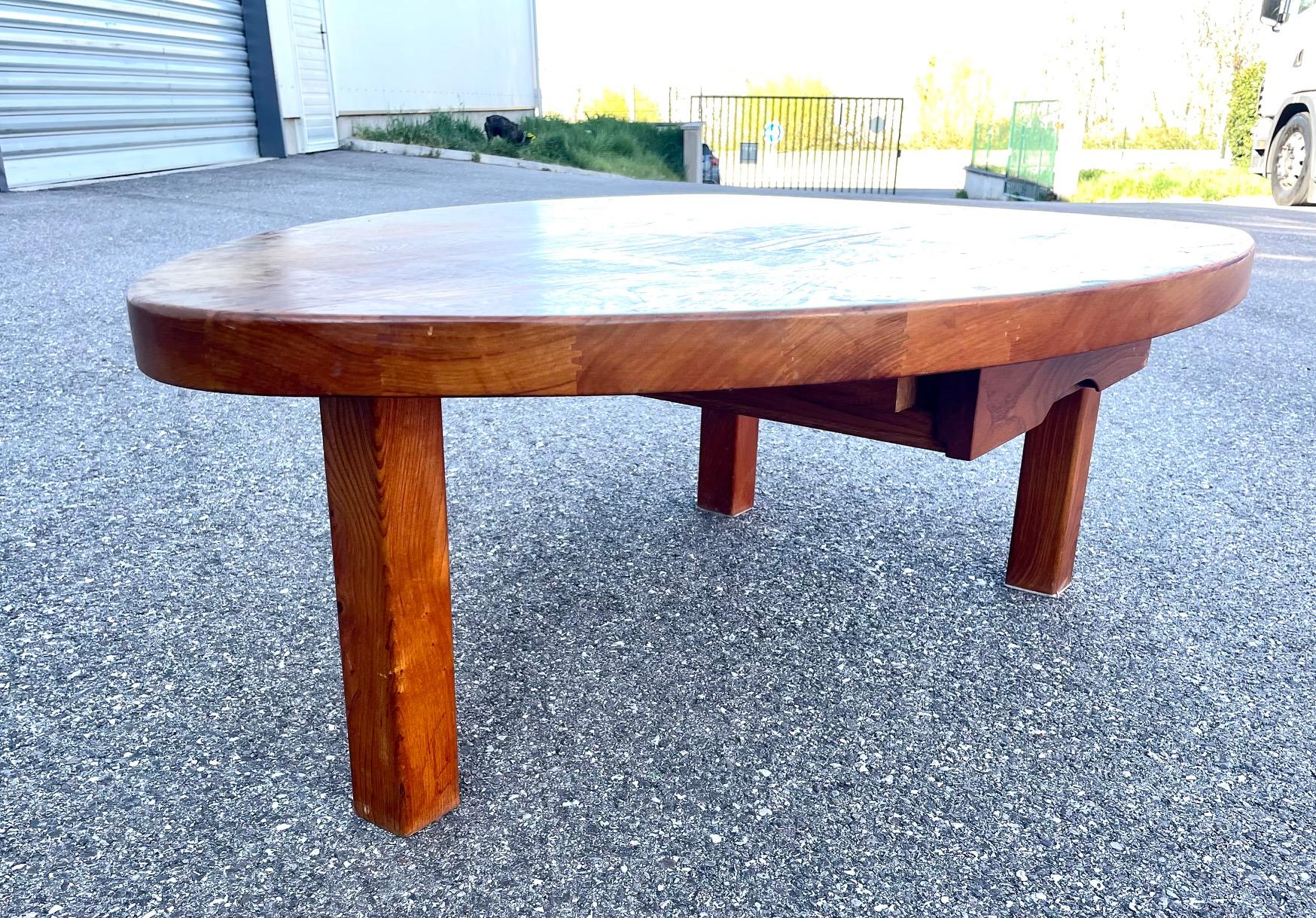 20th Century Coffee Table Forme Libre in the Manner of Charlotte Perriand For Sale