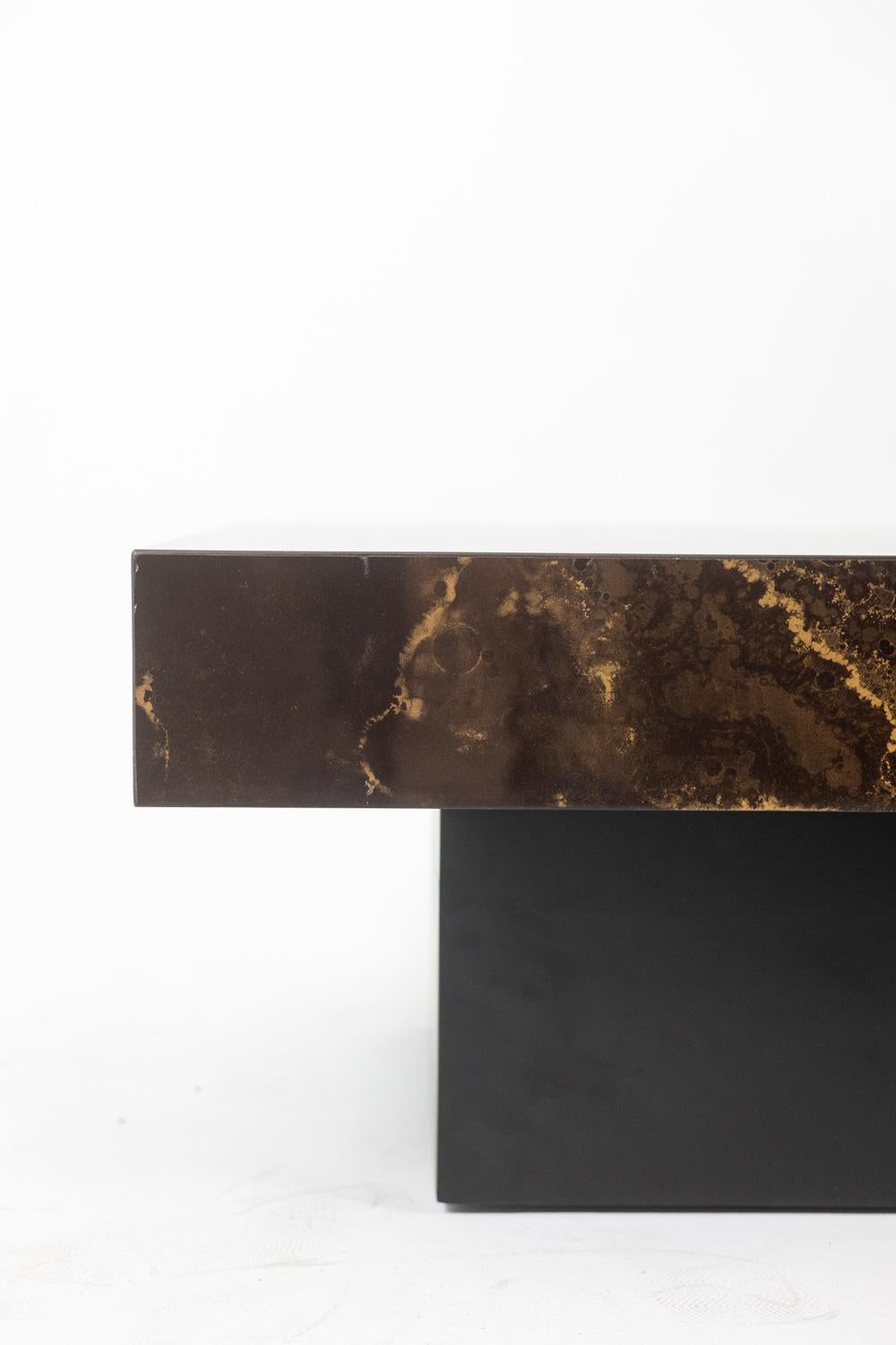 Table basse formant un bar avec un plateau coulissant. 1970. Excellent état - En vente à Saint-Ouen, FR