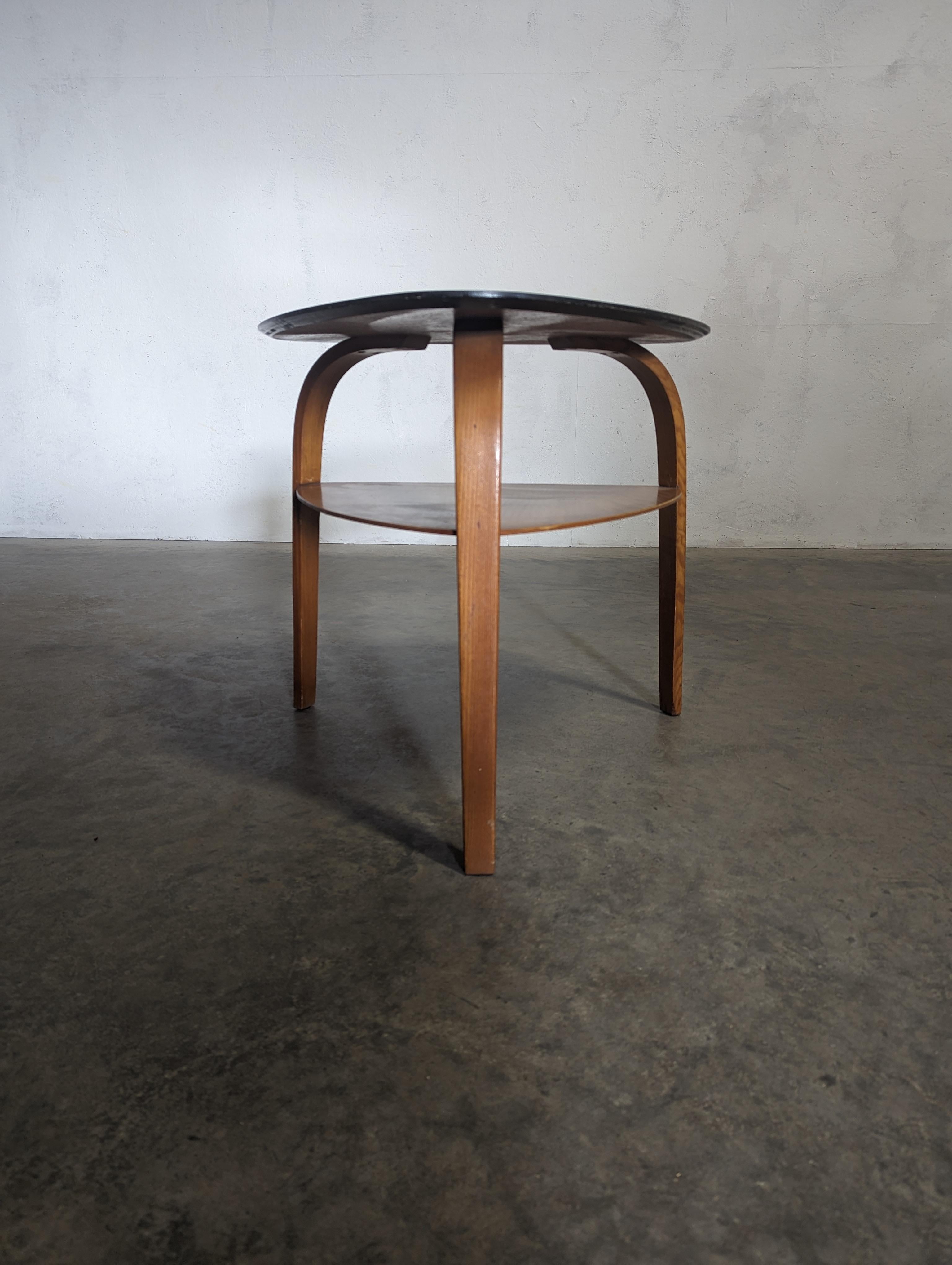 coffee table, from the Bow Wood line circa 1950 by french company Steiner For Sale 5