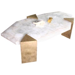 Coffee Table Gemini in Rock Crystal by Jean-Yves Lanvin