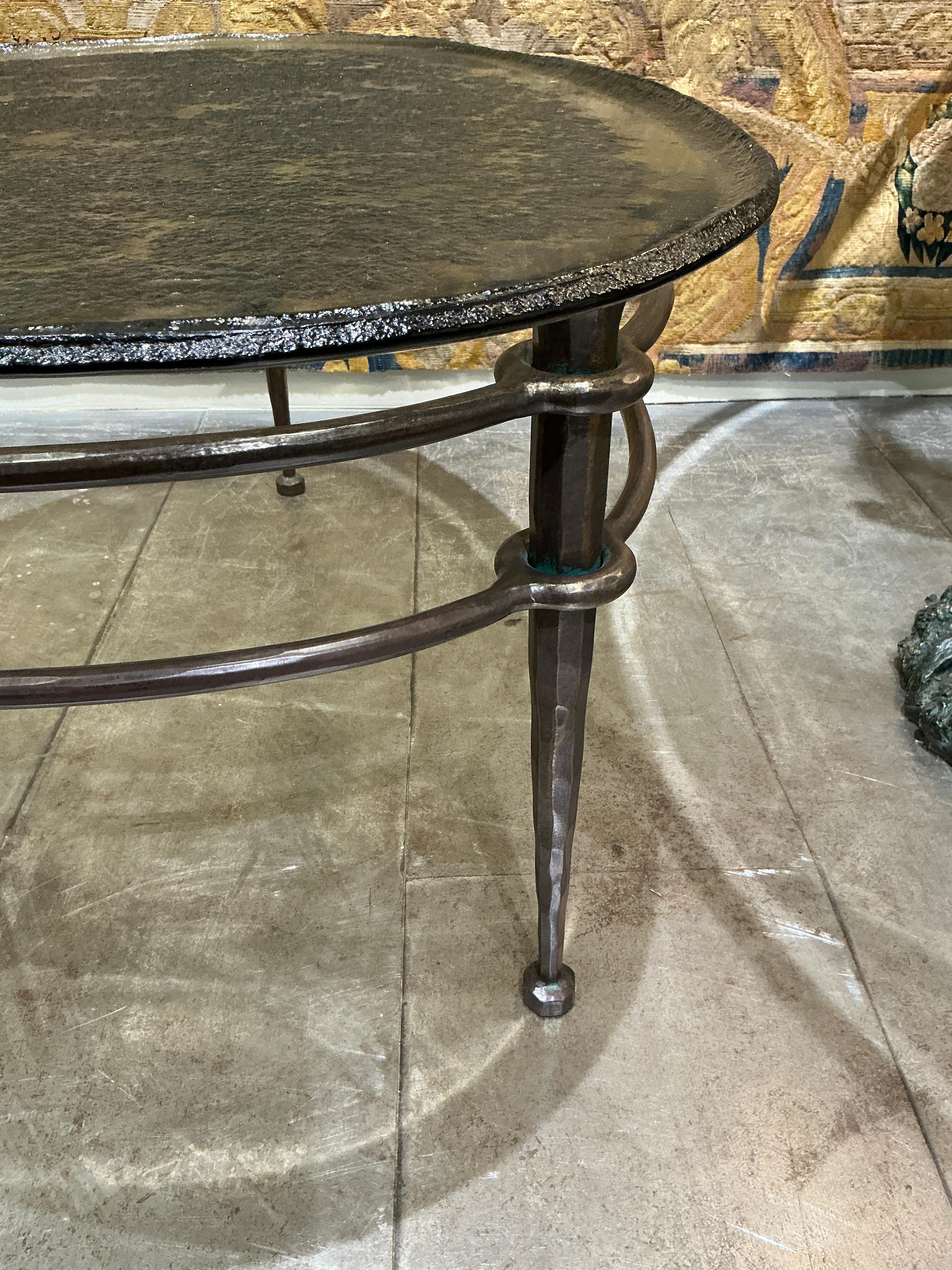 Fer forgé Table basse Allemagne style Lothar Klute, 1970