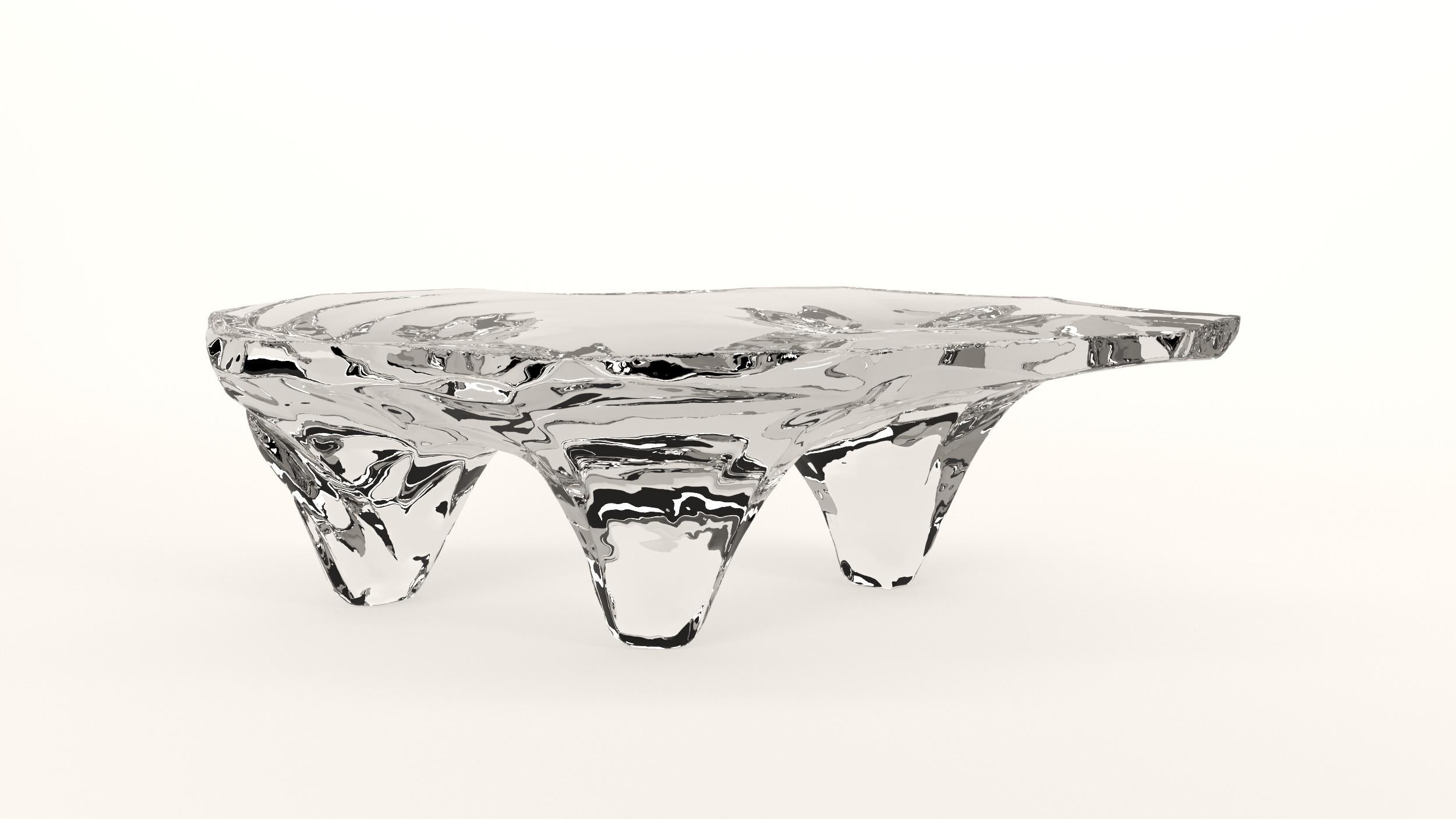 Coffee table Glacialis designed by Marco Pettinari for Superego Editions
This sculpture/coffee table made from a transparent Plexiglas block, it made by hand and with numerical control machinery.
Limited edition of 9 pieces.

Superego editions